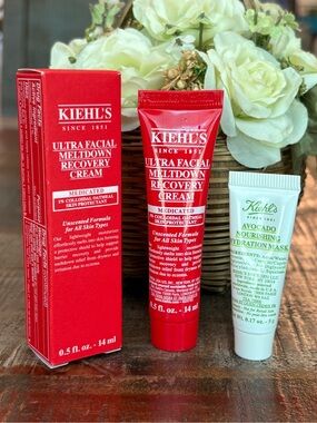 Kiehl’s ULTRA FACIAL Meltdown RECOVERY CREAM + AVOCADO Nourishing Hydration MASK